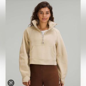 Oversized Scuba Half Zip in Trench